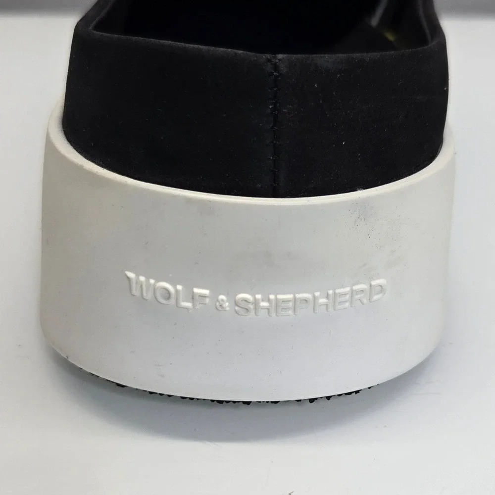 Wolf & Shepherd Cruise Mule‎ Men 13 Black Nubuck Slip On Comfort Shoes Luxury